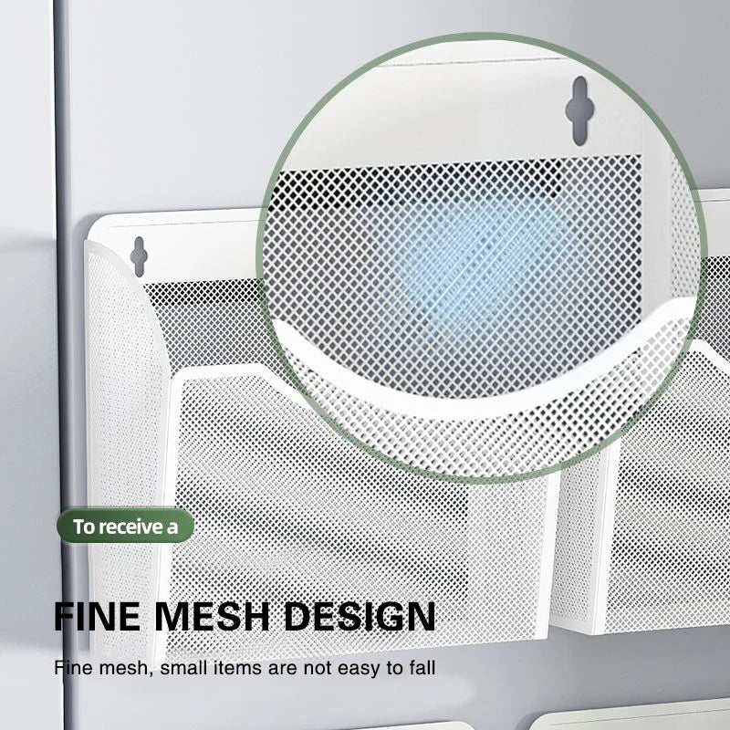 Refrigerator Magnet Storage Box Hanging Basket Storage Rack Magnetic Magnet Stone Side Wall Multi-Function Organization