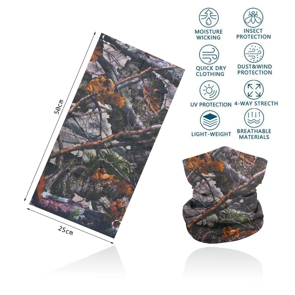 Camo Hunting Tactical Magic Bandana Camouflage Neck Gaiter Tube Mask Face Shield Hiking Scarfs Realtree Multifunctional Headwear