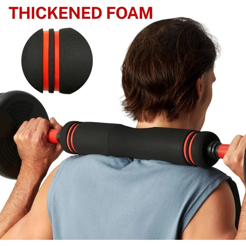 AQCURSOR FITNESS 4-IN-1 Adjustable Dumbbells Set,Work As Dumbbell/Barbell/Kettlebell/Push up Stand,Home Gym Weights Strength Tra