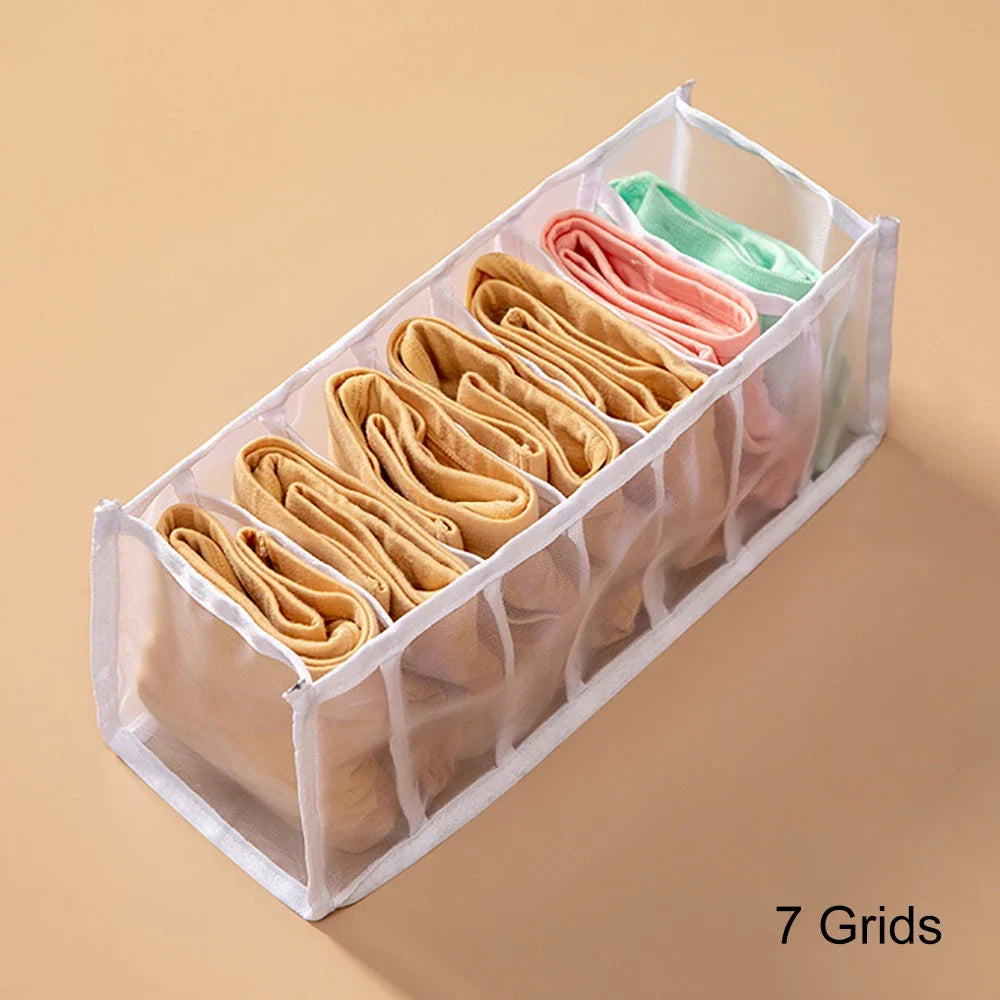 Wardrobe Closet Drawer Organizers for Underwear Bra Socks Panty Storage - Home Dormitory Cabinet Organization Boxes