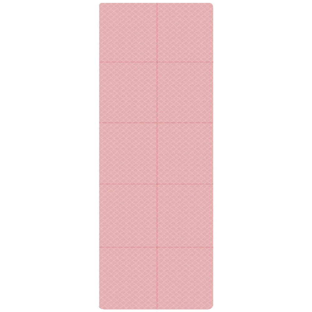Foldable Yoga Mat 4mm Thick Workout Mat Double Sided TPE Pilates Mat Non-slip Multifunction for Yoga Pilates & Floor Workouts