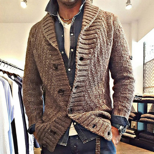 Men'S Kimono Men'S Autumn And Winter Soft Sweaters Long-Sleeved Knitted Cardigan Lapel Long Mens Tacky Christmas Cardigan
