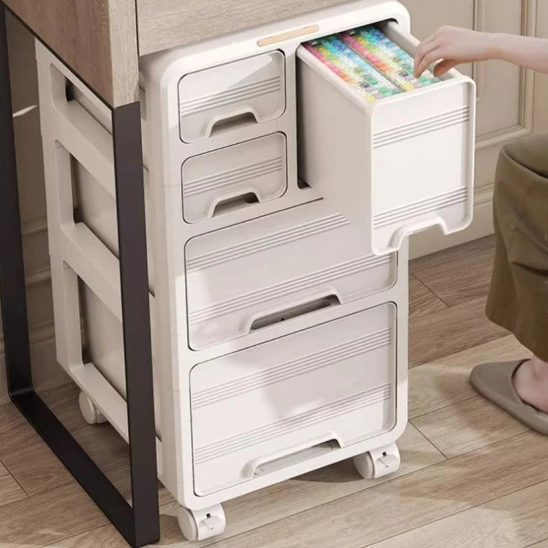 Under-Desk Storage Cabinet Drawer Removable Living Room File Organizer Bedroom Bedside Table Organizers Container for Room