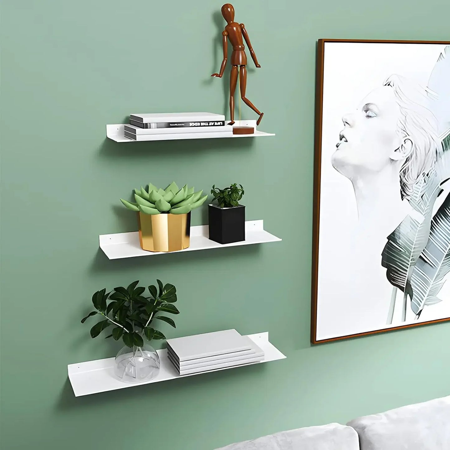 Floating Bathroom Shelves Without Drilling Storage Wall Rack Home Organizer Ledge Hardwares Cabinet Kitchen Toilet Accessories