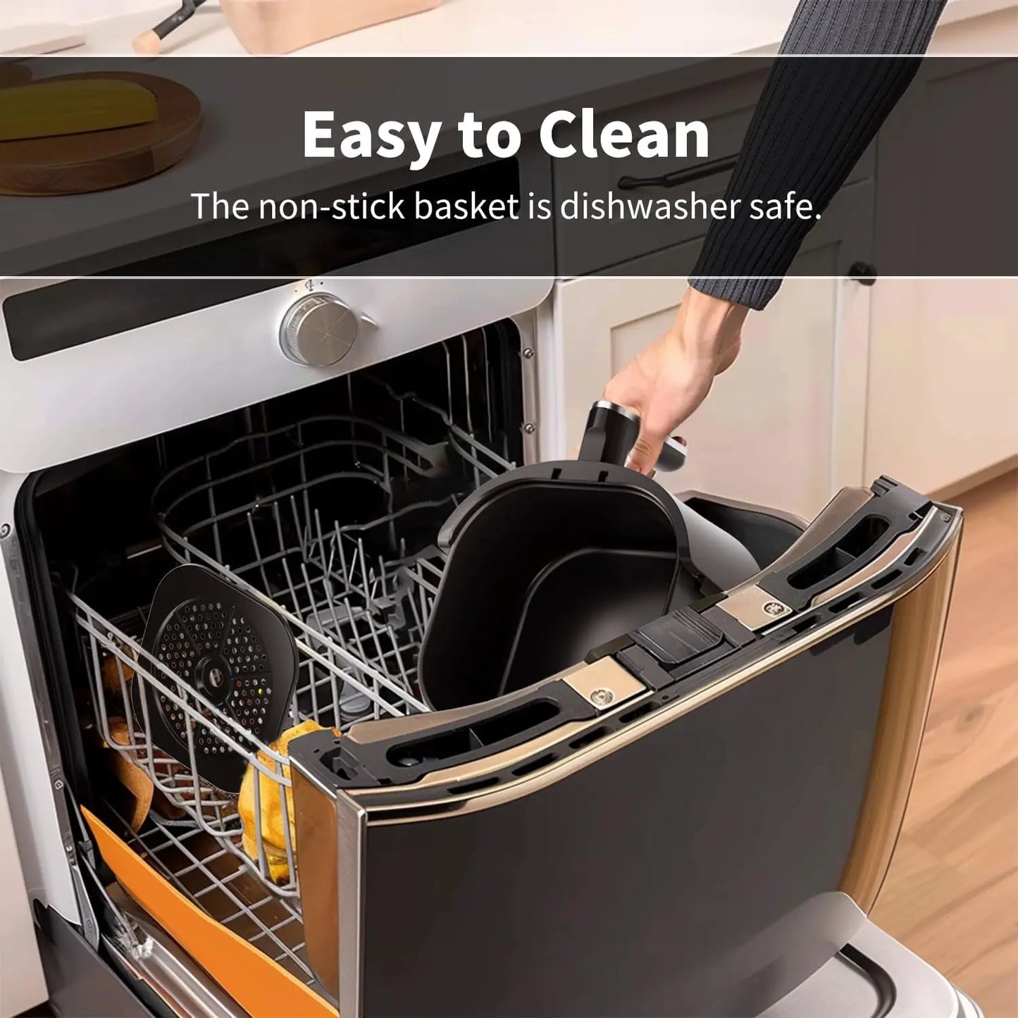 4.2 QT Air Fryer Oven Cooker with Temperature and Time Control Dishwasher Non-stick Basket LED Digital Touch Screen Stainless St