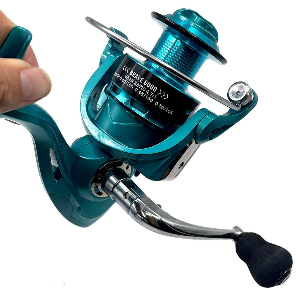1000/2000/3000/4000/5000/6000/7000 Spinning Reel,5.2:1 / 4.7:1, 8kg Drag System, Saltwater Freshwater Fishing Carrete De Pesca