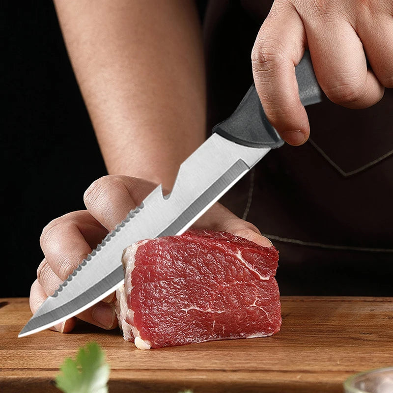 Stainless Steel Multifunctional Fishing Knife Fish Killing Knives Fish Planing Knife Kitchen Sharp Meat Cleaver Fruit Knife