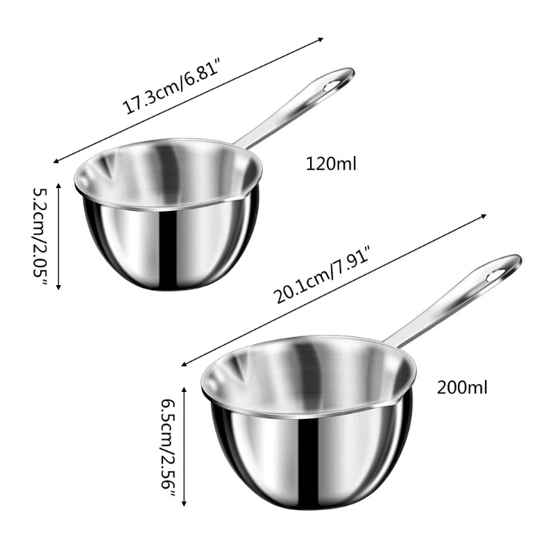 Long Handle Cooking Saucepan Small Soup Pot Flat Bottom Frying Pot Cookware Dropship