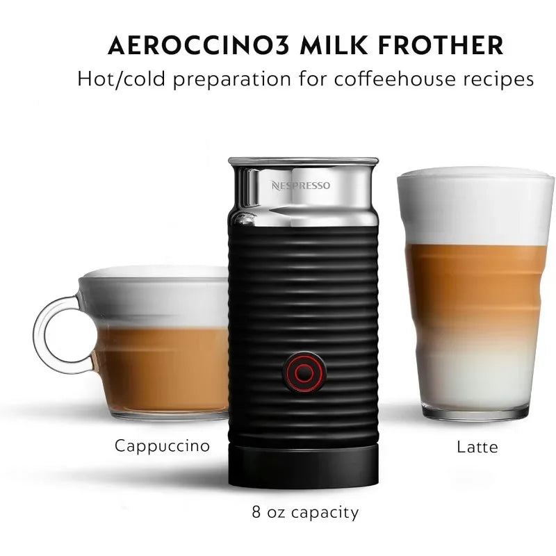 Nespresso Vertuo Coffee and Espresso Maker by Breville Aeroccino, Chrome