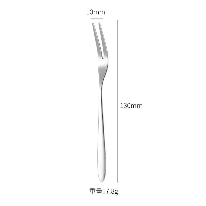 1/5pcs Stainless Steel Fruit Forks for Restaurant Cafeteria Home Party Dessert Fork Lovely Fruit Fork Tableware 13cm