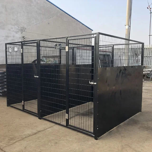 Large Outdoor Dog Kennel Run Panels, Heavy Duty Kennel Panel, Pet House for Farm Use, Black Powder Coated Indoor, New