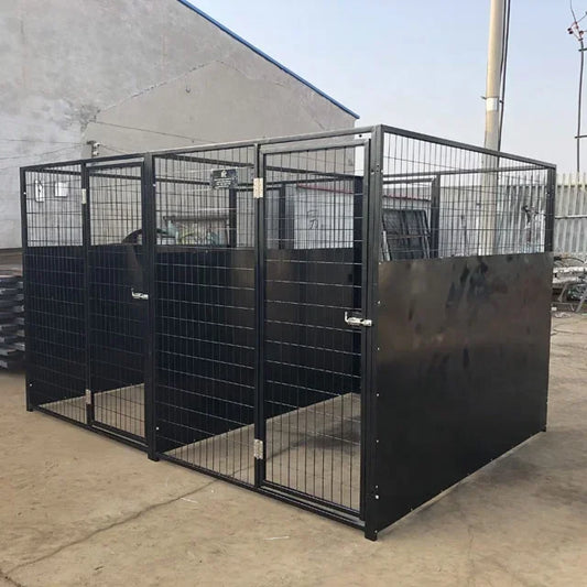 Large Outdoor Dog Kennel Run Panels, Heavy Duty Kennel Panel, Pet House for Farm Use, Black Powder Coated Indoor, New