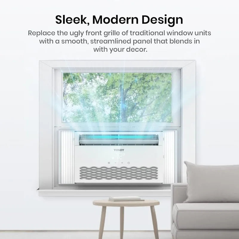 TOSOT 8,000 Air Conditioner Cools up to 350 sq. ft. Quiet, LED, Smart Remote Control, Energy Efficient Window AC,8000 BTU, White