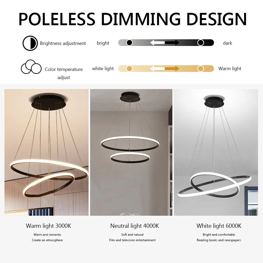 New Nordic Led Chandelier For Dining Lamps Modern Luxury Design And Hanging Lamp For Ceiling Living Room Lustre Pendant Lighting