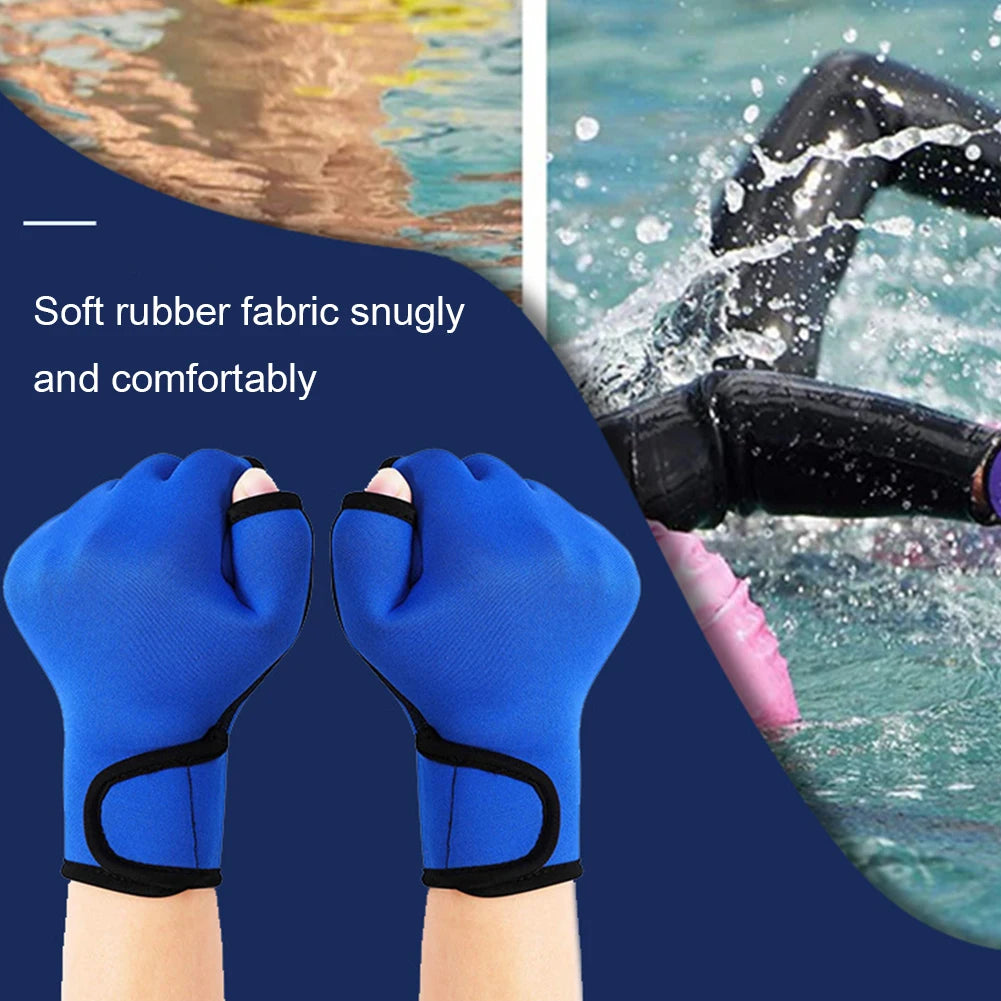 Silicone Swimming Fins Flipper Men Women Child Swim Pool Sport Professional Training Finger Hand Webbed Gloves Paddles Equipment