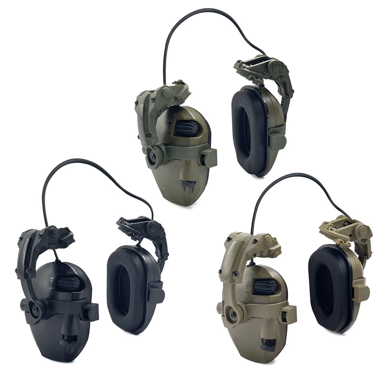 Active Helmet Mounted Earmuffs For Shooting Electronic Hearing Protection Ear Protect Noise Reduction Active Hunting Headphone