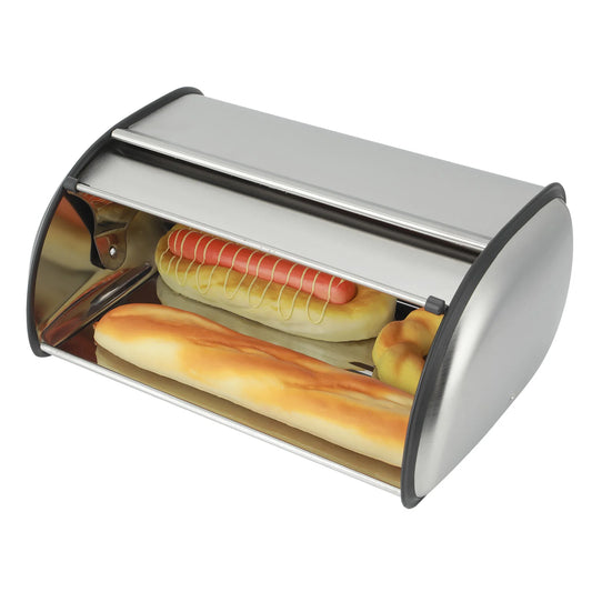 Stainless Steel Bread Box Large Capacity Cake Bin Dustproof Food Organizer Bakery Storage Container  Kitchen Accessories