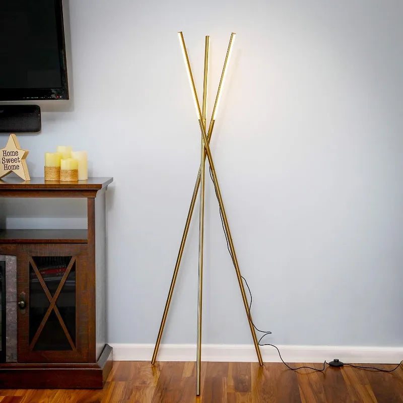 Stix Floor Lamp, Tall Tree Lamp for Offices, LED Tripod Lamp for Living Rooms, Great Living Room Décor, Dimmable Standing Lamp