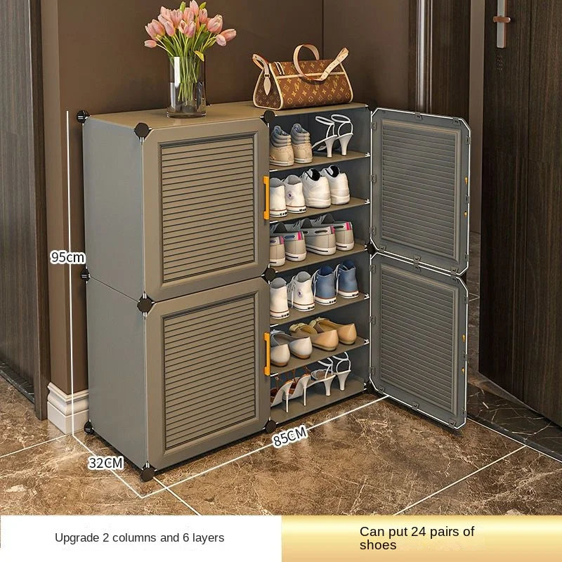 Bedroom Living Room For Assemble Storage Shelf Multilayer High-Capacity Dustproof Cabinet Household Shoe Rack Hallway Foldable