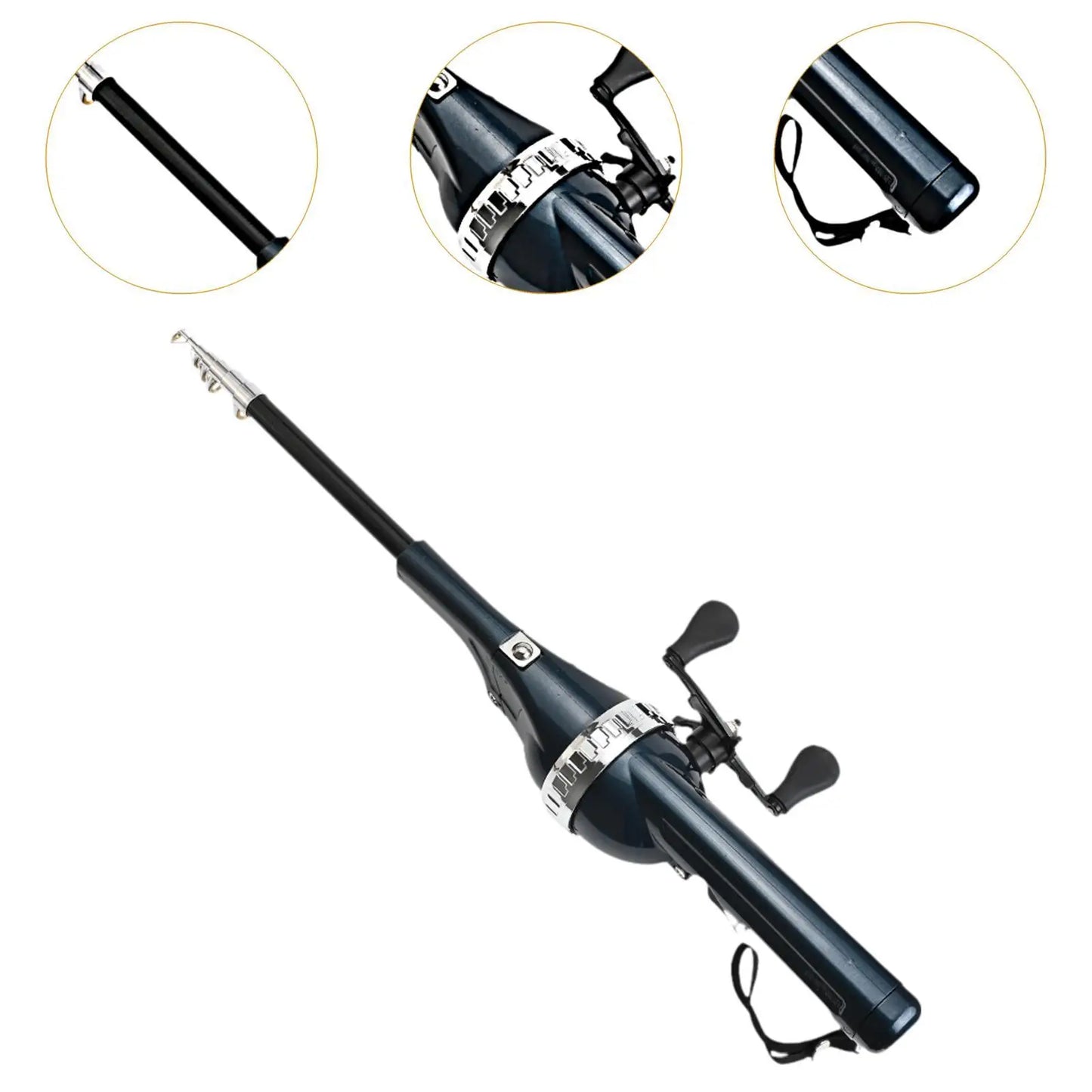 Fishing Rod Reel Combos Easy Carry Foldable Fishing Rod for Carp Trout River