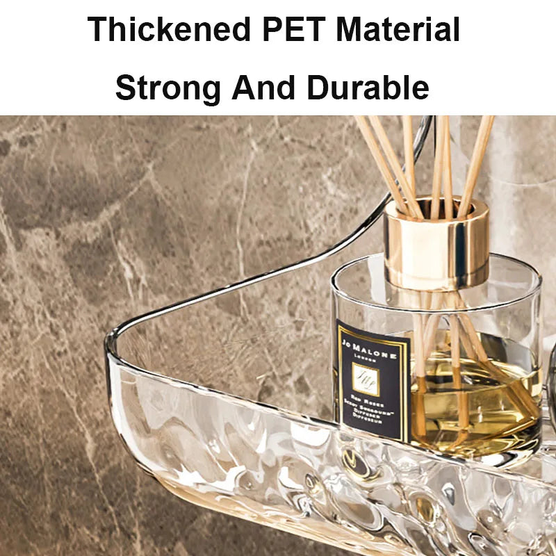 Washstand Cosmetics Storage Rack Acryli Shower Storage Rack Bathroom Shelf No Drill Organizer Wall Mounted Toilet Shampoo Holder