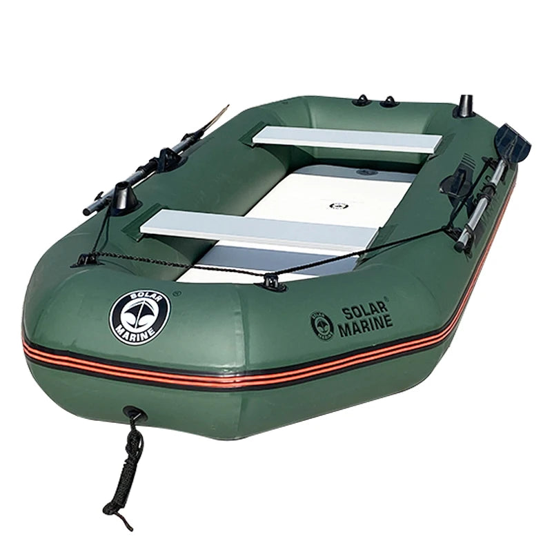 Inflatable Fishing Boat Rowing Kayak Canoe, Hovercraft Dinghy Air Mat, Outdoor Water Sport, 230cm, 3 Person