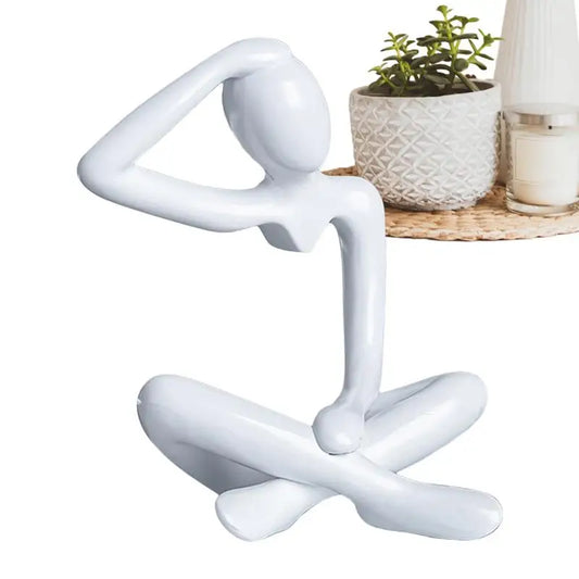 Thinker Statue Art Abstract Sculpture Modern Home Decor Accents Collectible Figurines