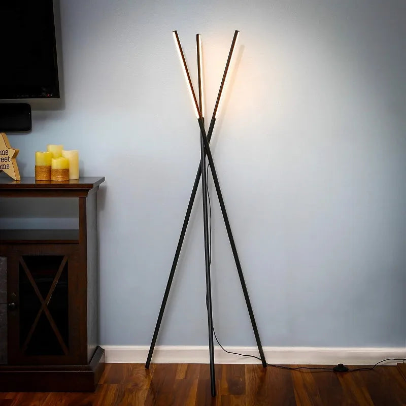 Stix Floor Lamp, Tall Tree Lamp for Offices, LED Tripod Lamp for Living Rooms, Great Living Room Décor, Dimmable Standing Lamp