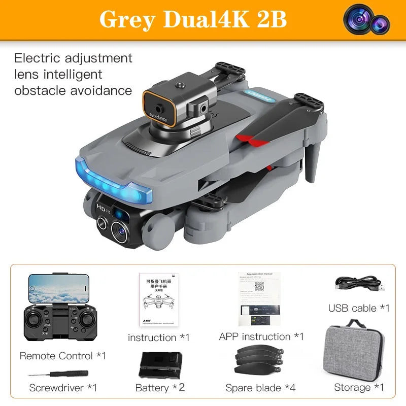 2023 P15 Mini Drone 8k Profesional 4K HD Camera Obstacle Avoidance Aerial Photography Brushless Foldable Quadcopter 1km Toys