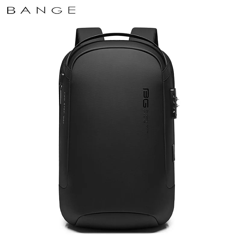 BANGE Backpack Men Luxury Anti-theft Waterproof School Laptop Backpacks USB Charging Travel Bag Aesthetic Backpack Design