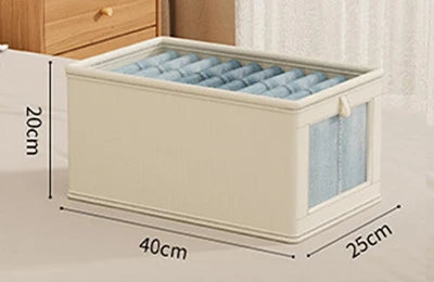 Visible Wardrobe Storage Organizer with Clear Window Large Capacity for Home Closet Bedroom T-Shirt Underwear Pants Organization