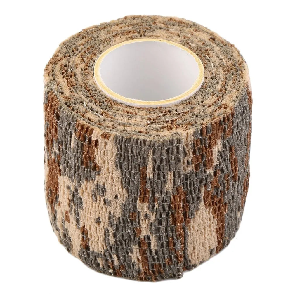 Hand Tool Camo Form Reusable Self Cling Camo Hunting Rifle Provide Insulation Fabric Tape Wrap Polyester Camouflage Equipment
