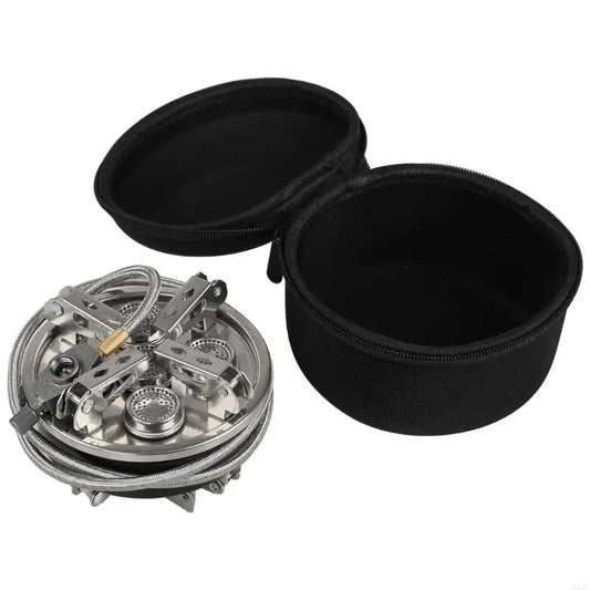 92ME Folded Stainless Steel 5 Head Cooker Hiking Garden Grills Side Burners Stove for Picnics and Family Gatherings