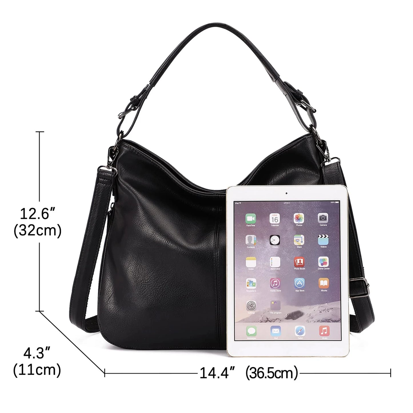 KL928 Large Purses for Women PU Leather Shoulder Handbag Crossbody Hobo Bags Ladies Tote Bags with Adjustable Shoulder Strap