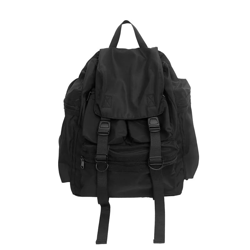 Black Nylon Waterproof Backpack Drawstring Shoulder Bag Men Travel Backpack Large Capacity Student School Bags мужской рюкзак 배낭