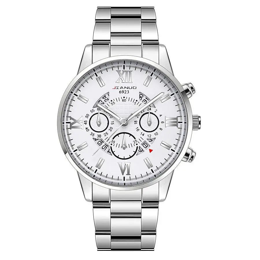 Luxury Men's Steel Strap Luminous Calendar Watch Business Fashion Wristwatch Sports Watch Men's Gifts