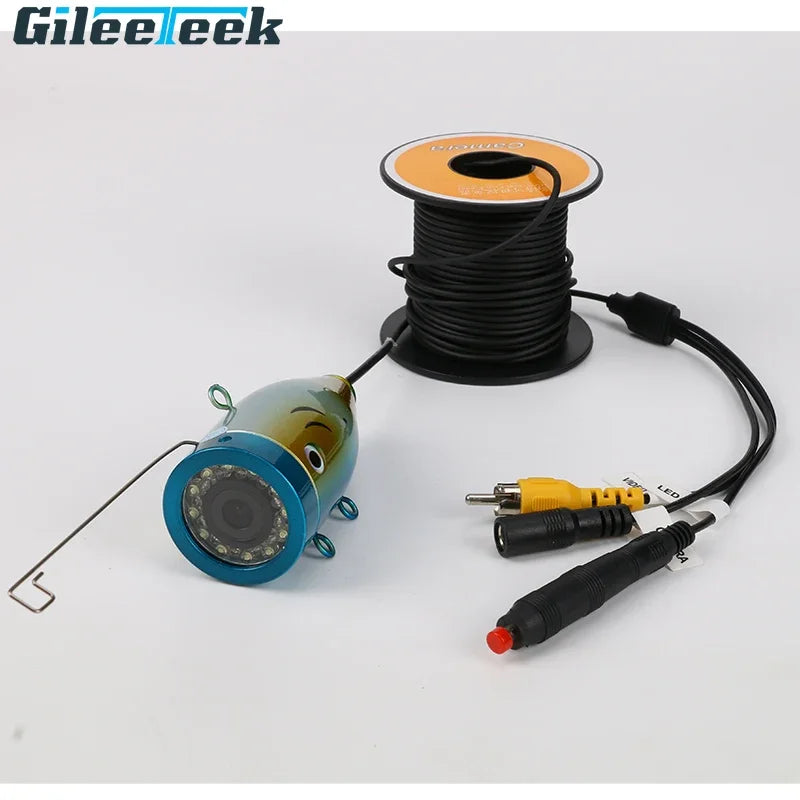 F01S Underwater Fishing Video Camera 12 IR LED Lights Waterproof Cable Fish Finder With 15m/30m/50m Cable Fishing Camera