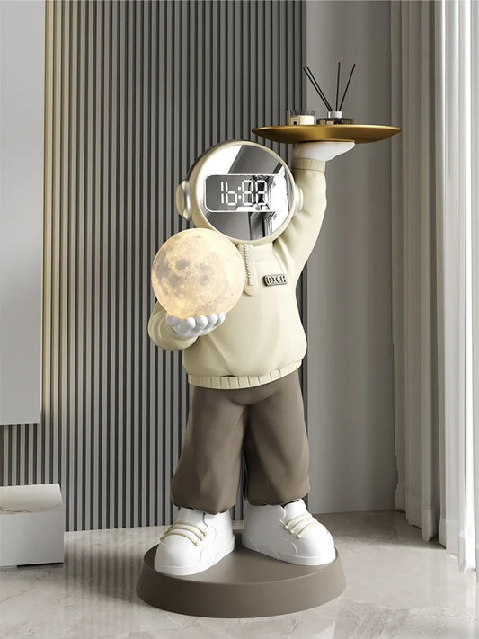 Home Decor Creative Astronaut Statues Large Floor Ornaments Nordic Style Art Luminous Lamp Astronaut Sculpture Housewarming Gift