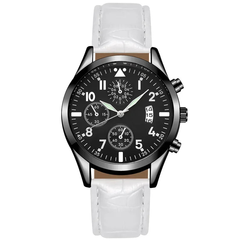 Popular Men Leather Watch with Calendar Luminous Function Watch Fashion Quartz Wristwatches Watches for Men Relogio Masculino
