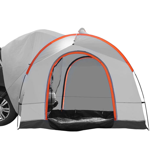 VEVOR Outdoor Camping Tent 8"-8" SUV Tent w/Rain Layer PU2000mm Double Layer Camping Tent Fit 6-8 Person for Van Hatch Tailgate