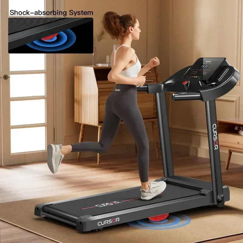 Home Folding Treadmill with Pulse Sensor 2.5 HP Quiet Brushless 7.5 MPH 265 LBS Capacity