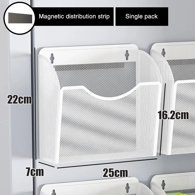 Refrigerator Magnet Storage Box Hanging Basket Storage Rack Magnetic Magnet Stone Side Wall Multi-Function Organization