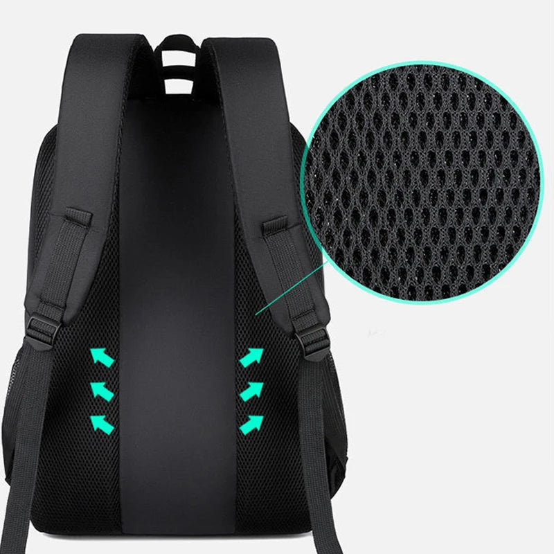 Backpack for Men 2023 New Multifunctional Business Notebook Backpack USB Charging Waterproof Film Men's Backbag Casual Bag