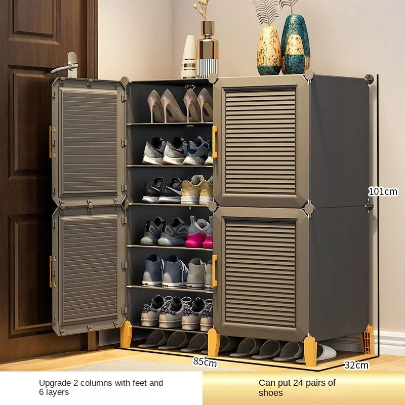 Bedroom Living Room For Assemble Storage Shelf Multilayer High-Capacity Dustproof Cabinet Household Shoe Rack Hallway Foldable