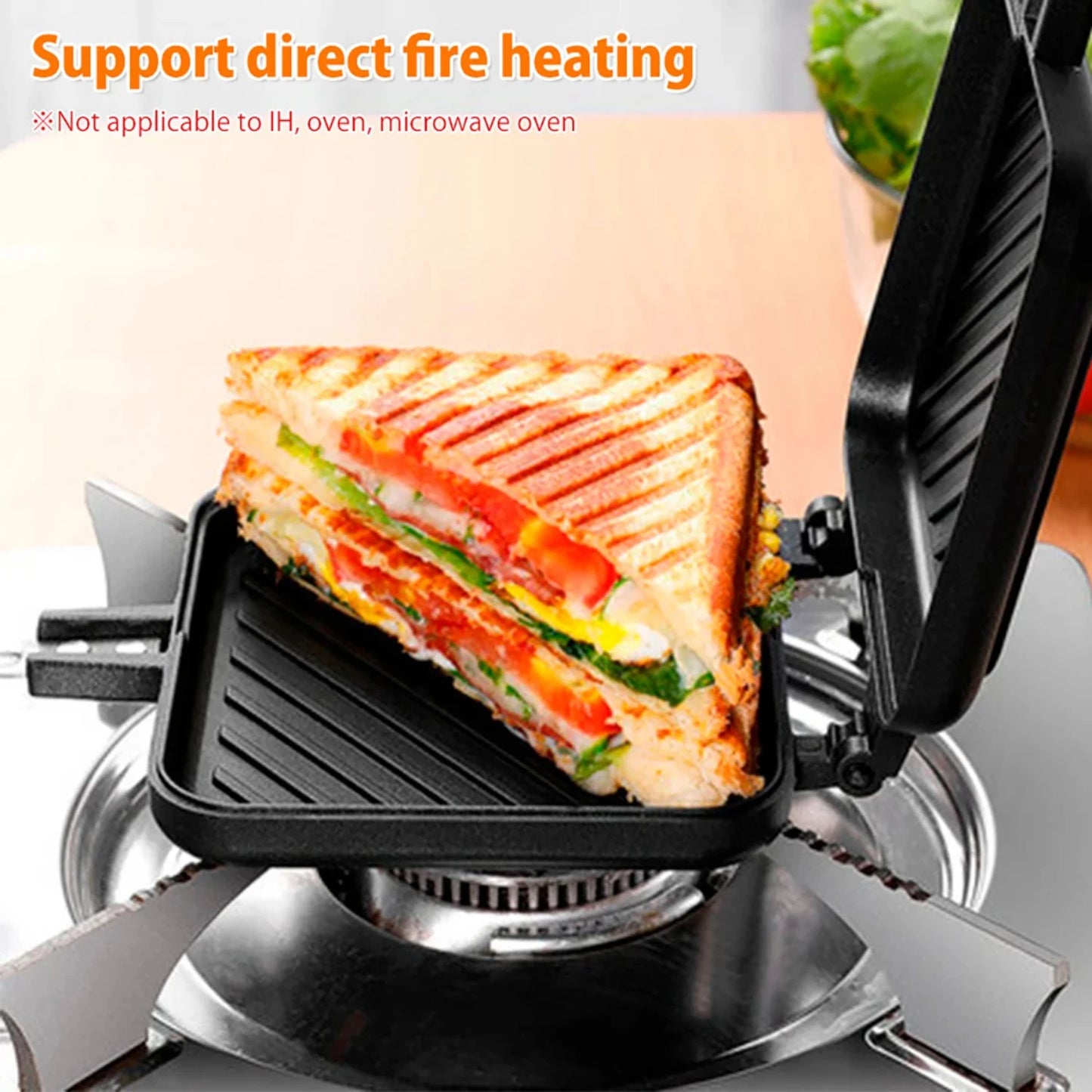 Non-stick Aluminum Alloy Double Side Frying Pan Sandwich Mold - Easy Clean Bread Barbecue Plate Waffle Maker Utensilios De Cocin