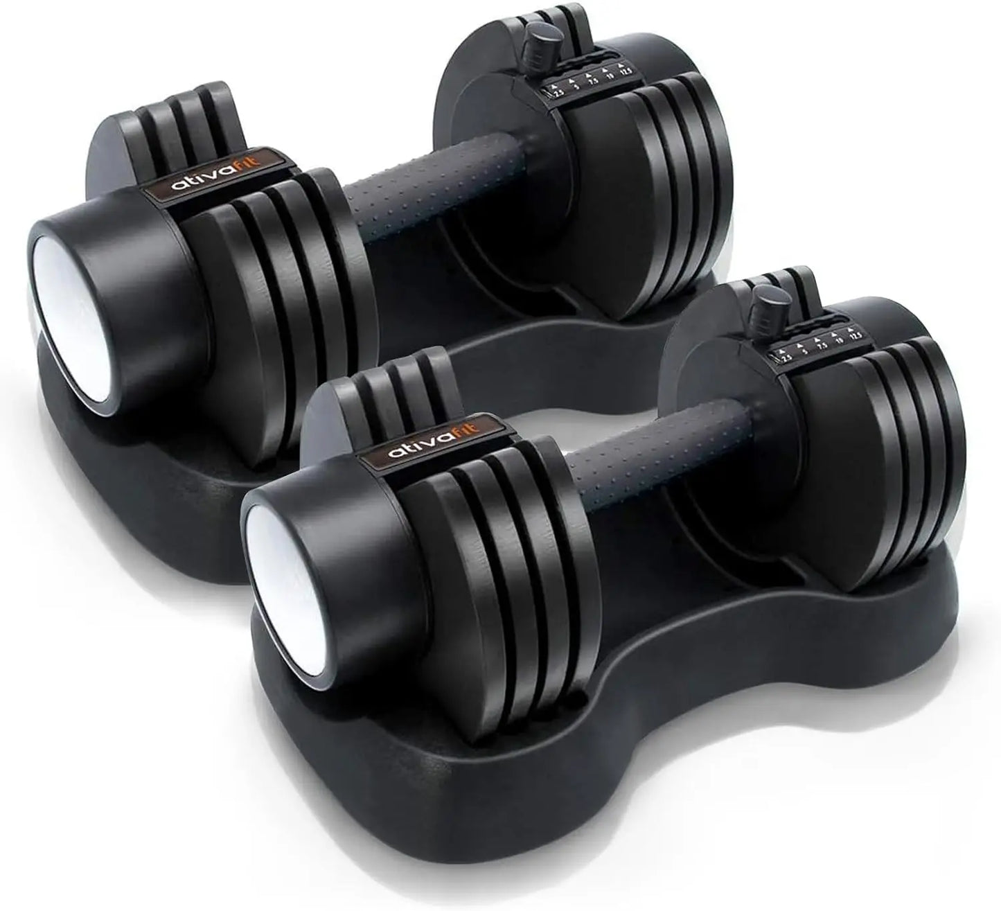 27.5 LBS/66LBS/88LBS Adjustable Dumbbell Set with Anti-slip Handle 12 in 1 Quick Dial Adjustment Weights with Safety Locking