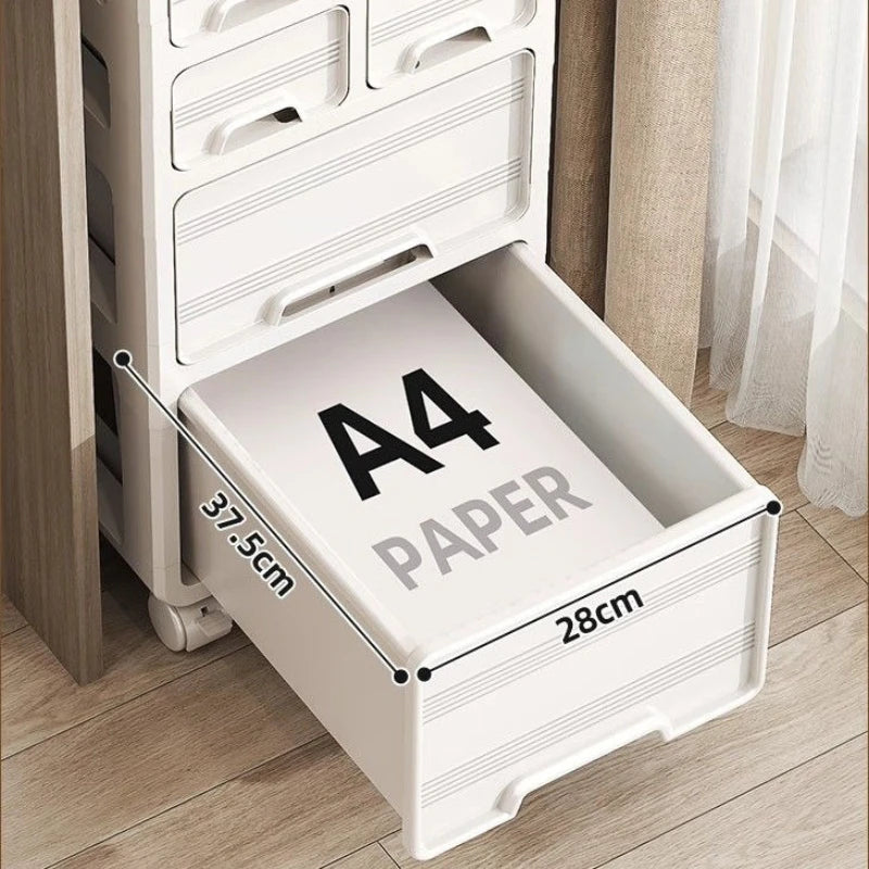 Under-Desk Storage Cabinet Drawer Removable Living Room File Organizer Bedroom Bedside Table Organizers Container for Room