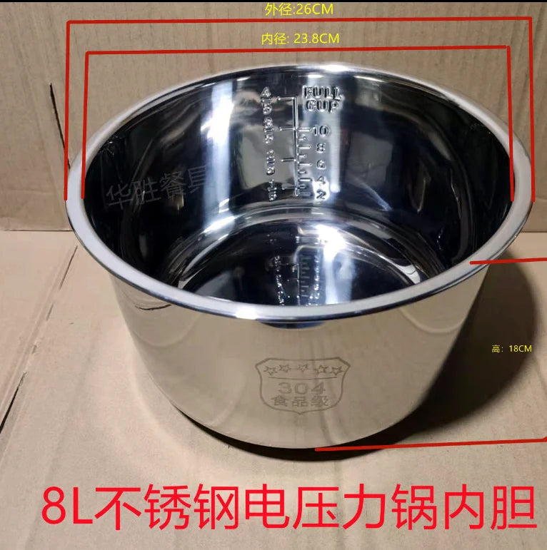 Electric pressure cooker liner stainless steel 304 non-stick pan universal old-fashioned rice cooker lining