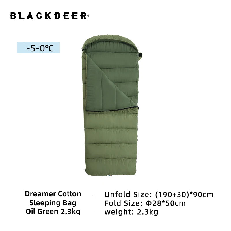 BLACKDEER Outdoor Travel Anhydrous Cotton Sleeping Bag Emergency Adult Autumn Dirty Warm Adult Camping Single Quilt Portable