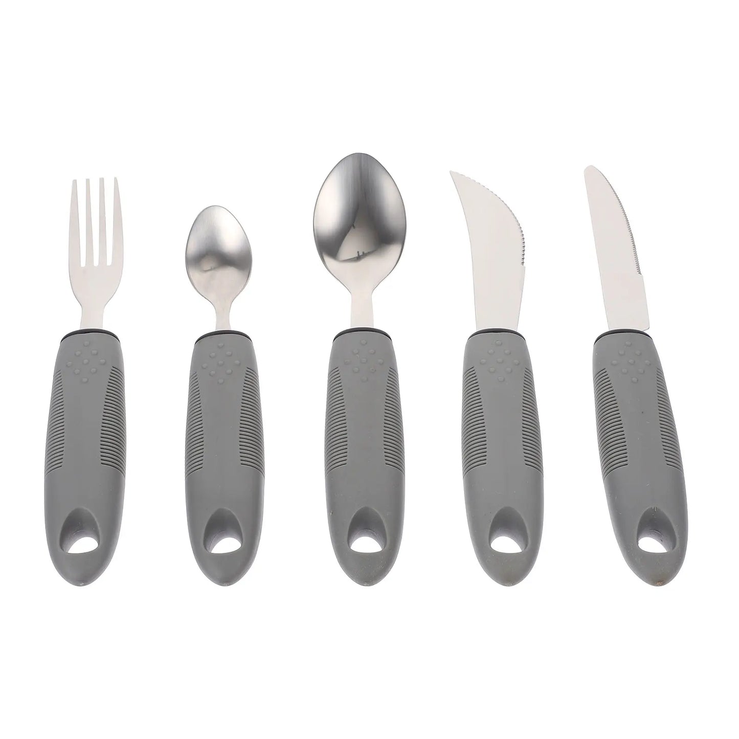 Elderly Utensils Adaptive Built Cutlery Up Bendable Spoon Handicapped People Fork Elderly set Parkinsons Non Handle Silverware